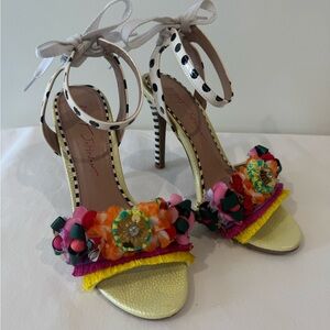 Betsey Johnson Women's Multicolor Floral Heels